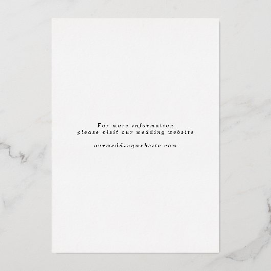 Handgeschreven overlay Foto opslaan Datum goud Folie Uitnodiging (Achterkant)