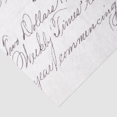 Handgeschreven overlay tissuepapier (Detail)