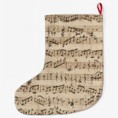 Handgeschreven  pagina Muziek met kerstcadeaus Grote Kerstsok (Achterkant)