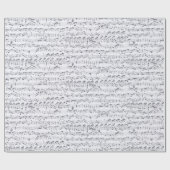 Handgeschreven  pagina Muziek wit Cadeaupapier (Vlak)