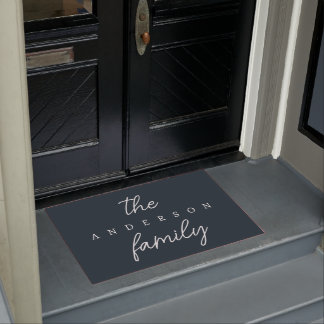 Handgeschreven | Persoonlijke familienaam Doormat Deurmat