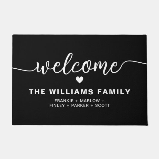 Handgeschreven persoonlijke naam van persoonlijke deurmat (Voorkant)