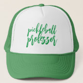 Handgeschreven Pickleball Professor Dinks Chalkboa Trucker Pet (Voorkant)