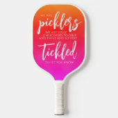 Handgeschreven Picklers knipperen en roze station. Pickleball Paddle (Voorkant)