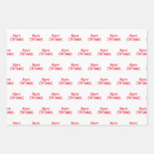 Handgeschreven pretkerst in rood inpakpapier vel (Voorkant 3)