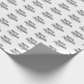 Handgeschreven pretkerst in zwart cadeaupapier (Hoek)