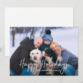 Handgeschreven Prettige feestdagen Foto Feestdagenkaart (Voorkant / Achterkant)