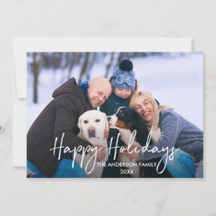 Handgeschreven Prettige feestdagen Foto Feestdagenkaart