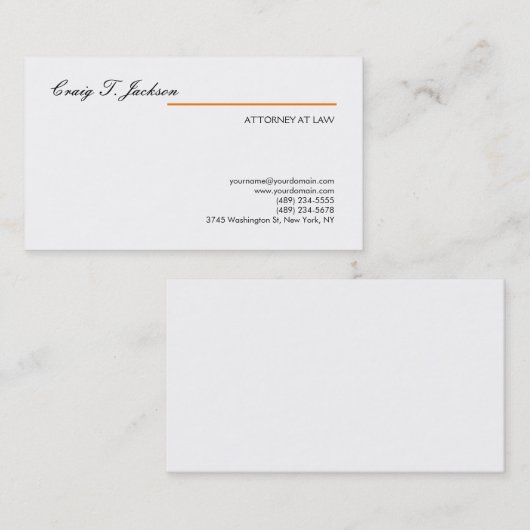 Handgeschreven professionele advocaat Modern Visitekaartje (Voorkant / Achterkant)