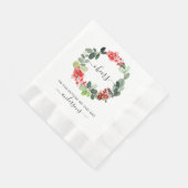 Handgeschreven proost op de toekomst Mr & Mrs Holi Servet (Hoek)