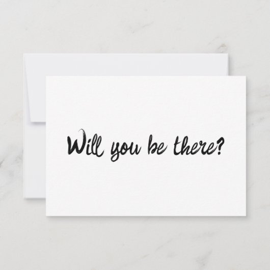 Handgeschreven QR-code Retro Frame Moderne Trouwda RSVP Kaartje (Achterkant)