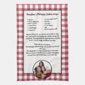 Handgeschreven recept Keepsake Bourgogne Plaid Fot Theedoek (Verticaal)