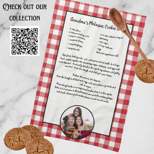 Handgeschreven recept Keepsake Red Buffalo Foto to Theedoek