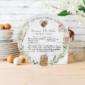 Handgeschreven recept Keepsake Snijplank