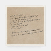 Handgeschreven Recipe Family Keepomwille Custom Ph Servet (Voorkant)