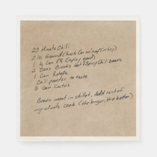 Handgeschreven Recipe Family Keepomwille Custom Ph Servet