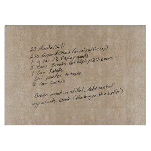 Handgeschreven Recipe Family Keepomwille Custom Ph Snijplank