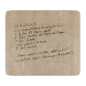Handgeschreven Recipe Family Keepomwille Custom Ph Snijplank (Voorkant)