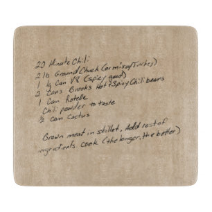 Handgeschreven Recipe Family Keepomwille Custom Ph Snijplank