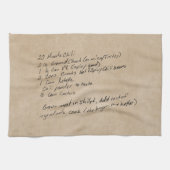 Handgeschreven Recipe Family Keepomwille Custom Ph Theedoek (Horizontaal)