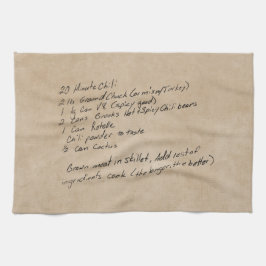 Handgeschreven Recipe Family Keepomwille Custom Ph Theedoek