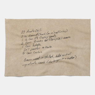 Handgeschreven Recipe Family Keepomwille Custom Ph Theedoek