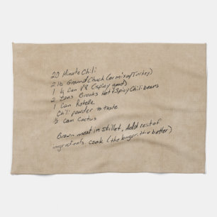 Handgeschreven Recipe Family Keepomwille Custom Ph Theedoek