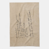 Handgeschreven Recipe Family Keepomwille Custom Ph Theedoek (Verticaal)