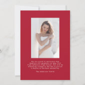 Handgeschreven Red Script 2 Foto Afstuderen Aankondiging (Achterkant)