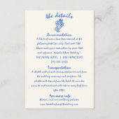 Handgeschreven Retro Bright Unieke Bruiloft Detail Informatiekaartje (Voorkant)