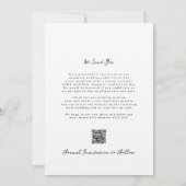 Handgeschreven Retro Eenvoudige Doodle Zwart en Wi Save The Date (Achterkant)