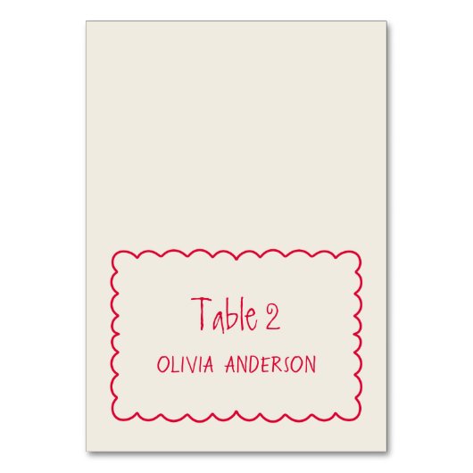 Handgeschreven Retro Fun Funky Place Kaart (Voorkant)