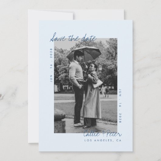 Handgeschreven retro minimalistische bruiloft Bewa Kaart (Voorkant)