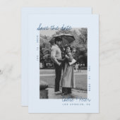 Handgeschreven retro minimalistische bruiloft Bewa Kaart (Voorkant / Achterkant)