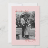 Handgeschreven retro minimalistische bruiloft Bewa Kaart (Voorkant)