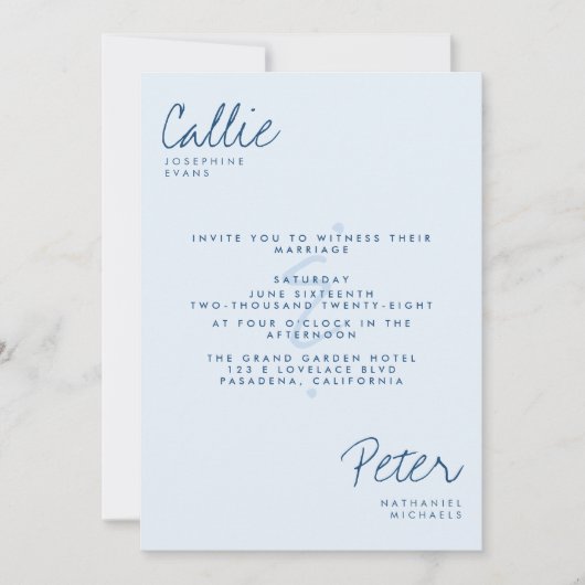 Handgeschreven retro minimalistische monochromatis kaart (Voorkant)