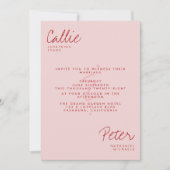 Handgeschreven retro minimalistische monochromatis kaart (Voorkant)