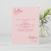 Handgeschreven retro minimalistische monochromatis kaart (Staand voorkant)