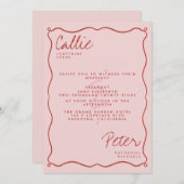 Handgeschreven retro minimalistische monochromatis kaart (Voorkant / Achterkant)