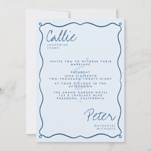 Handgeschreven retro minimalistische monochromatis kaart (Voorkant)