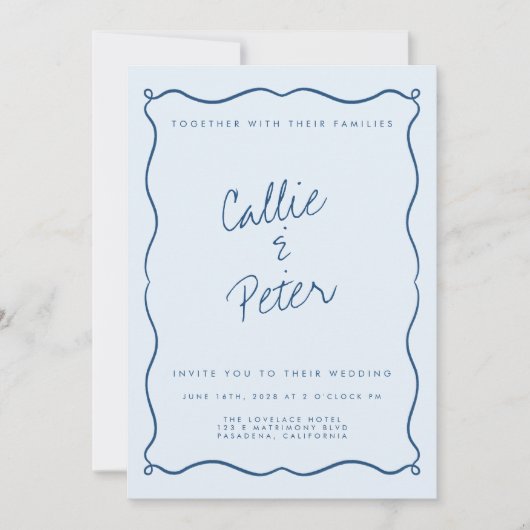 Handgeschreven retro minimalistische monochrome br kaart (Voorkant)