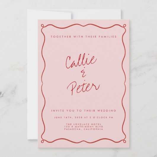 Handgeschreven retro minimalistische monochrome br kaart (Voorkant)