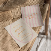 Handgeschreven Retro Pinstripes Kleurrijke Leuke H Save The Date