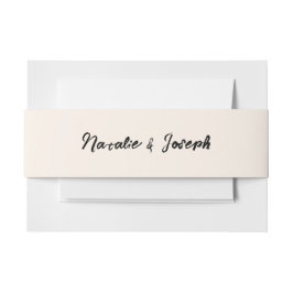 handgeschreven retro Unieke moderne bruiloft Uitnodigingen Wikkel