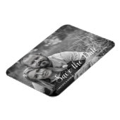 Handgeschreven romantisch schrift foto save the da magneet (Linkerzijde)