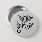 handgeschreven ronde button 7,6 cm (Voorkant /achterkant)