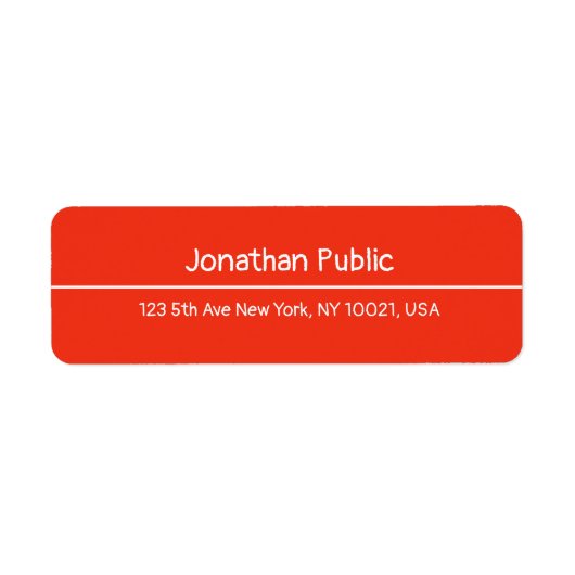 Handgeschreven Rood-kerstadres Sjabloon retouradre Etiket (Voorkant)