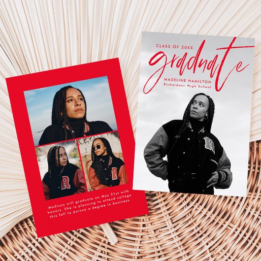 Handgeschreven rood Manuscript van de Borstel 4 he Aankondiging