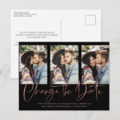 Handgeschreven Roos Gold bruiloft uitstel Briefkaart (Voorkant / Achterkant)