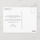 Handgeschreven Roos Gold bruiloft uitstel Briefkaart (Achterkant)